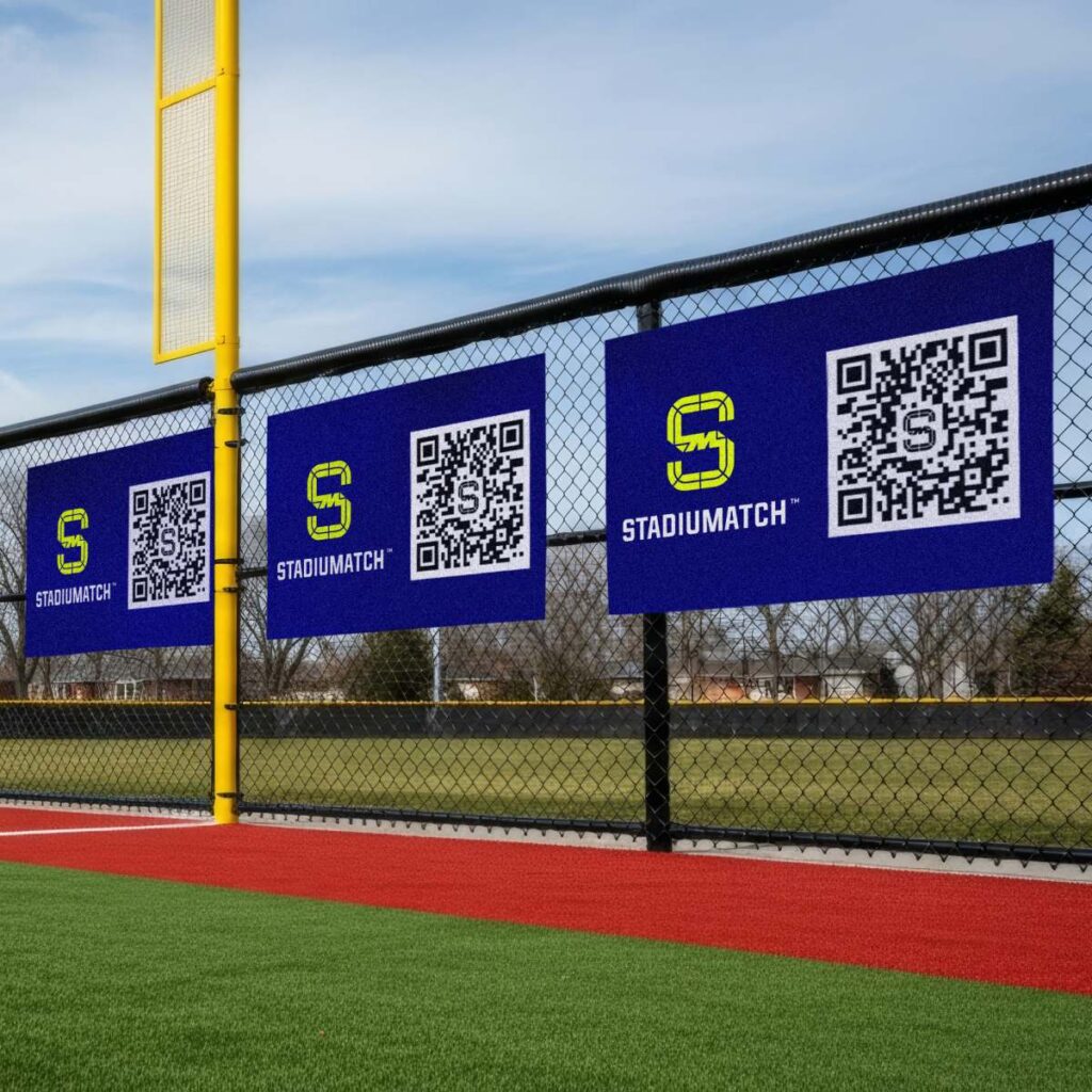 STADIUMATCH Hanging Banner on baseball stadium