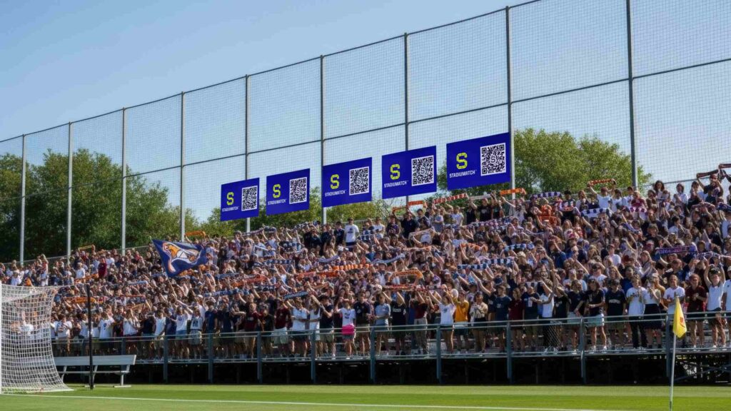 STADIUMATCH Hanging Banner on soccer stadium