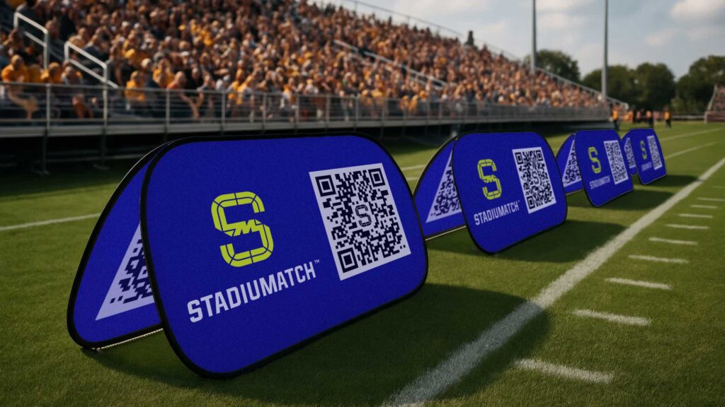 STADIUMATCH Sideline Sign on football arena