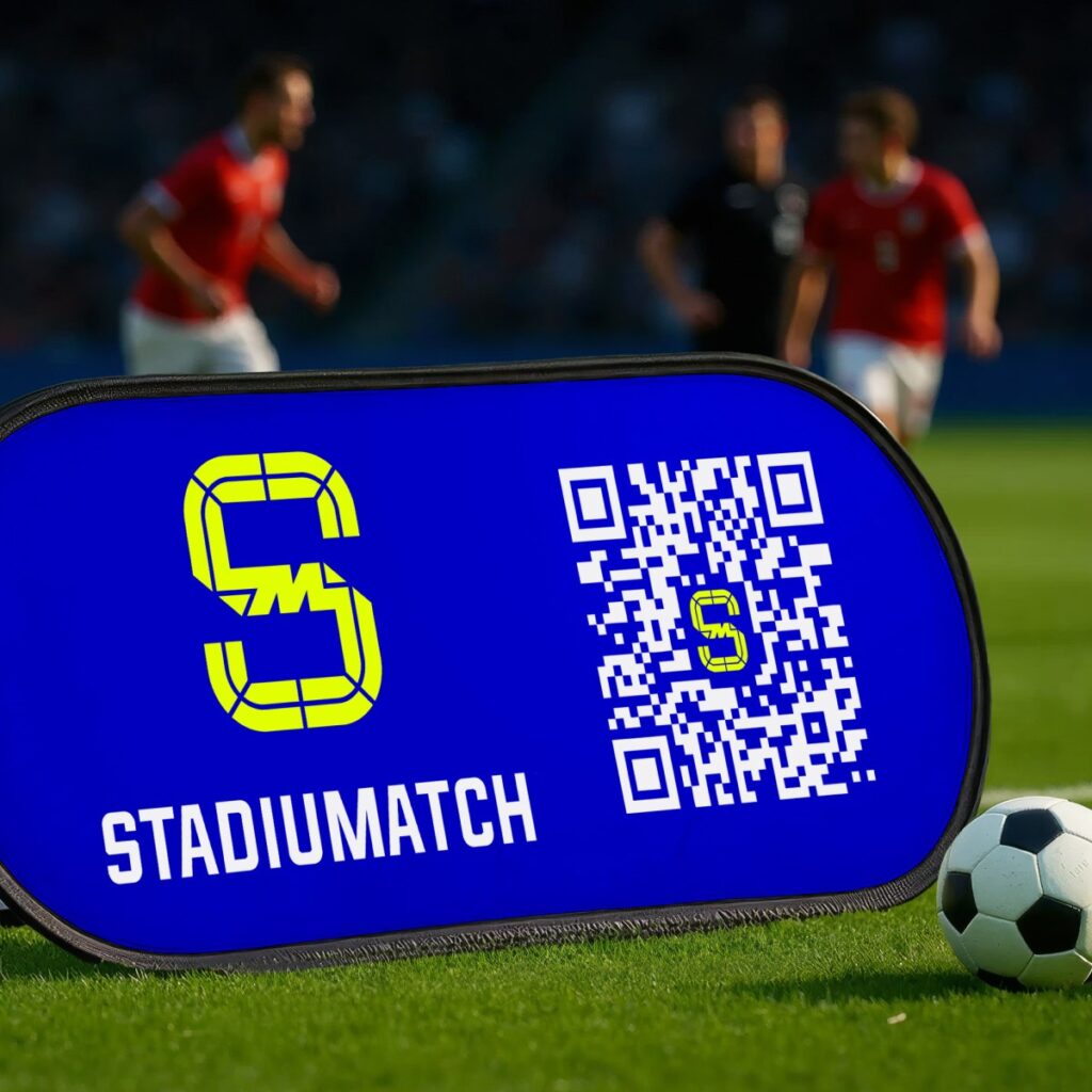 STADIUMATCH Sideline Sign on soccer stadium